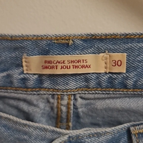Levi's Ribcage High Rise Denim Shorts - Picture 3 of 4